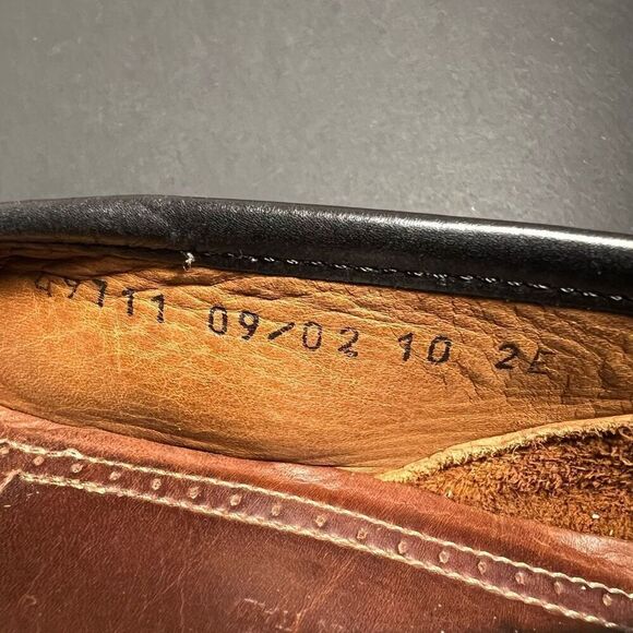 Mens ALLEN EDMONDS Verona II Black Leather Horse Bit Loafers / Size 10 Wide - Picture 8 of 8